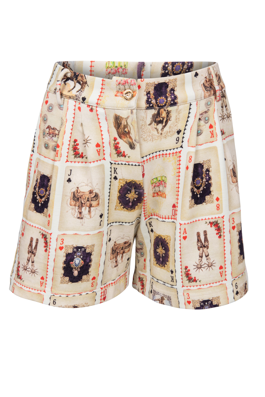 Western Cards Printed Shorts