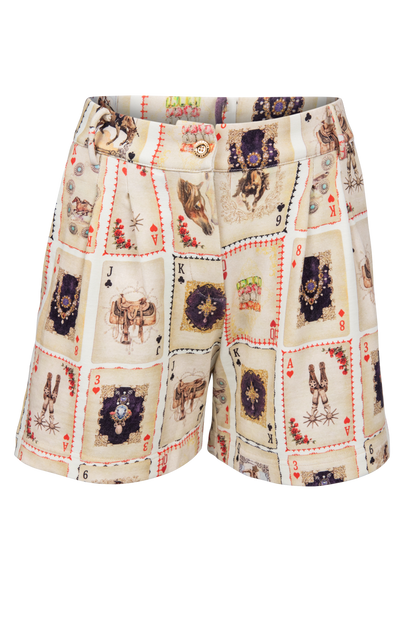 Western Cards Printed Shorts