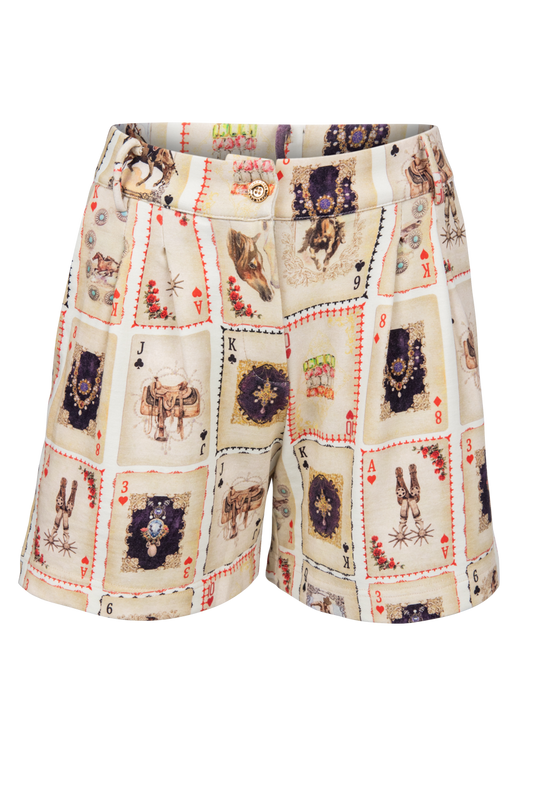 Western Cards Printed Shorts