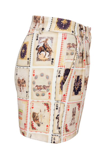 Western Cards Printed Shorts