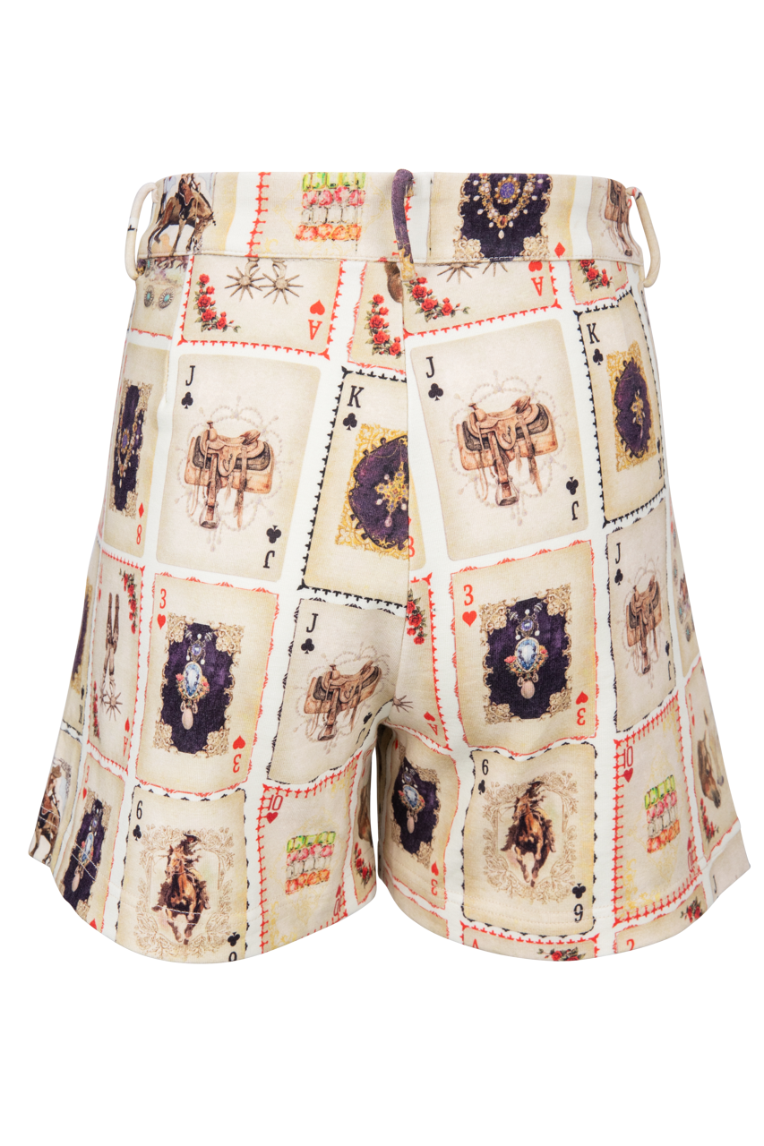 Western Cards Printed Shorts