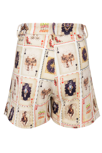 Western Cards Printed Shorts