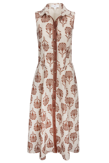 Peace Love Line Printed Midi Dress