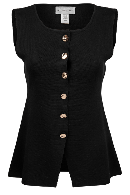 Wisteria Lane Sleeveless Peplum Top