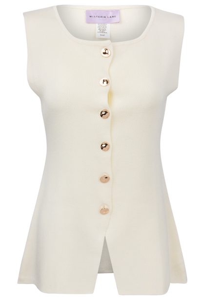 Wisteria Lane Sleeveless Peplum Top