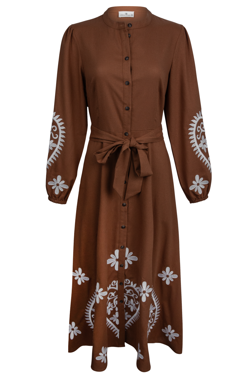 Urban Daizy Embroidered Paisley Maxi Dress