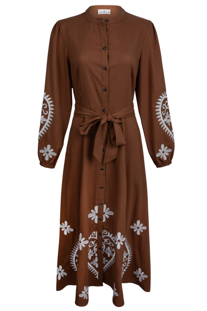 Urban Daizy Embroidered Paisley Maxi Dress