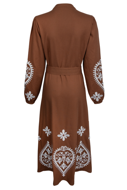 Urban Daizy Embroidered Paisley Maxi Dress