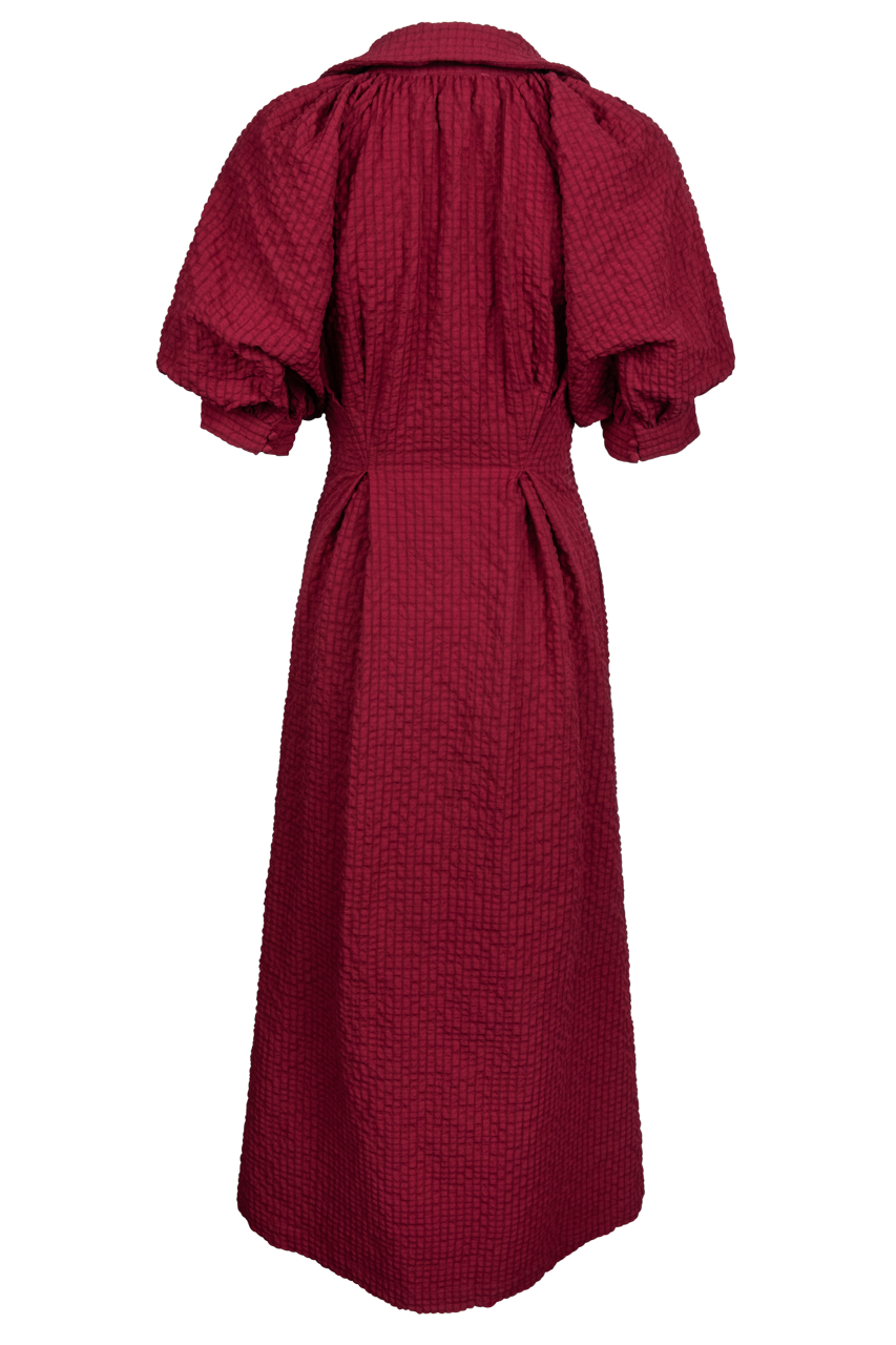 English Factory Burgundy Shirt Dress