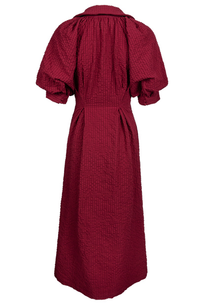 English Factory Burgundy Shirt Dress