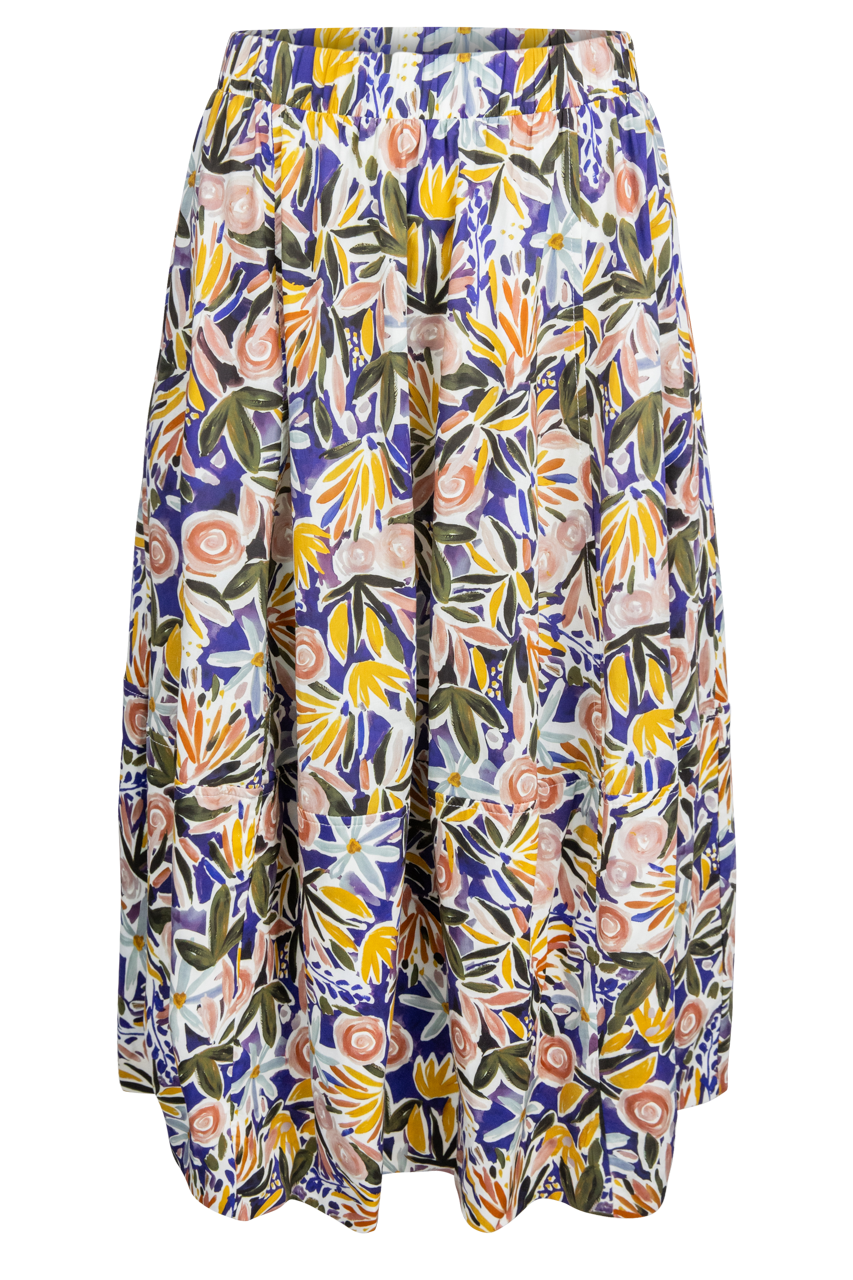 Pinch Multi Floral A-Line Skirt