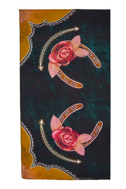 Rodeo Rose Western Silk Scarf
