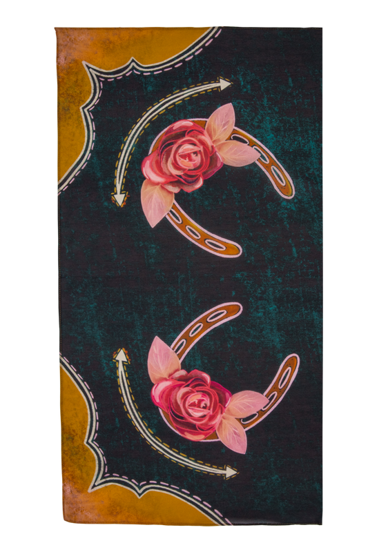 Rodeo Rose Western Silk Scarf