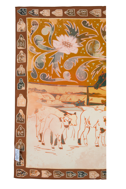 Round Up Cowgirl Silk Scarf