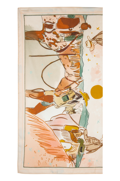 Desert Sun Cowgirl Silk Scarf