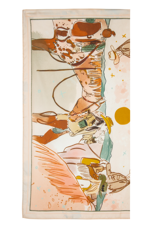 Desert Sun Cowgirl Silk Scarf
