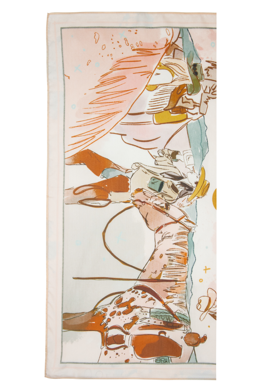 Desert Sun Cowgirl Silk Scarf