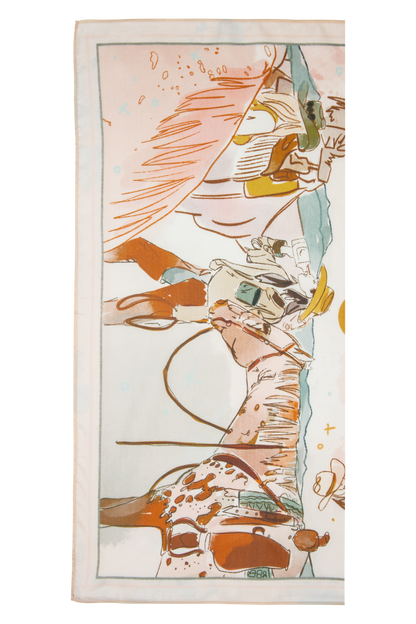Desert Sun Cowgirl Silk Scarf