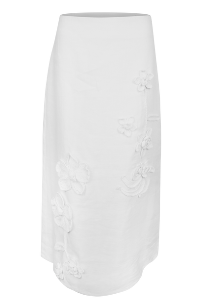Endless Rose Crochet Flower Midi Skirt