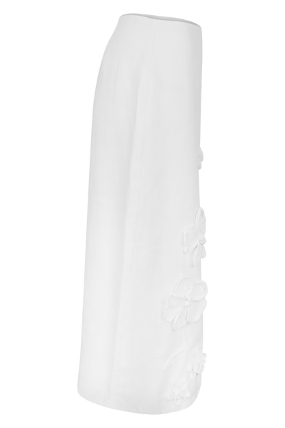 Endless Rose Crochet Flower Midi Skirt - side view