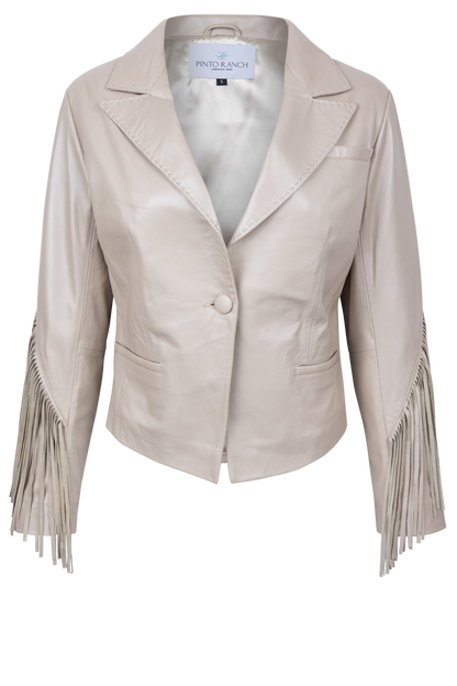 Pinto Ranch Leather Fringe Blazer