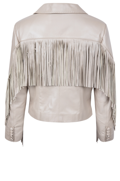 Pinto Ranch Leather Fringe Blazer