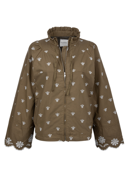 Raisonnel Embroidered Zip-Up Jacket