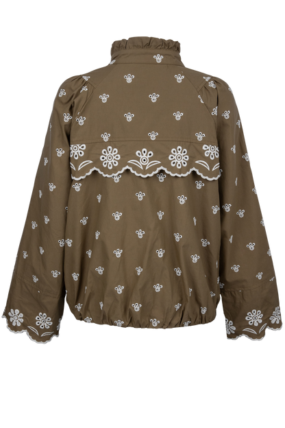 Raisonnel Embroidered Zip-Up Jacket