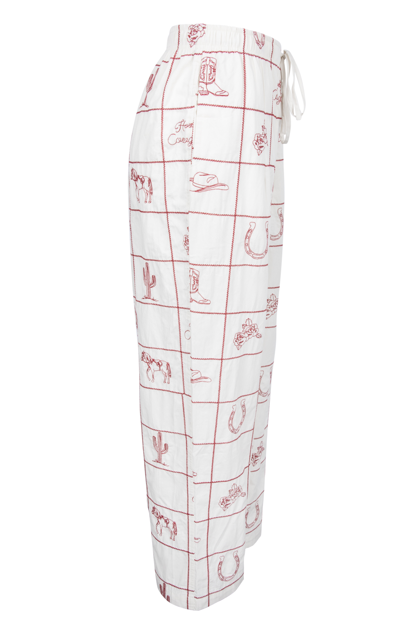 Peace Love Line Western Icon Pants