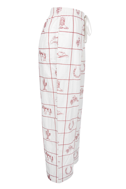 Peace Love Line Western Icon Pants