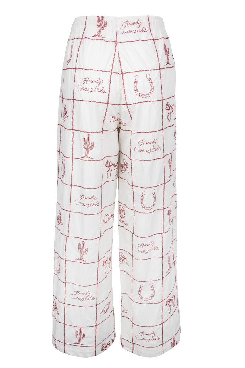 Peace Love Line Western Icon Pants