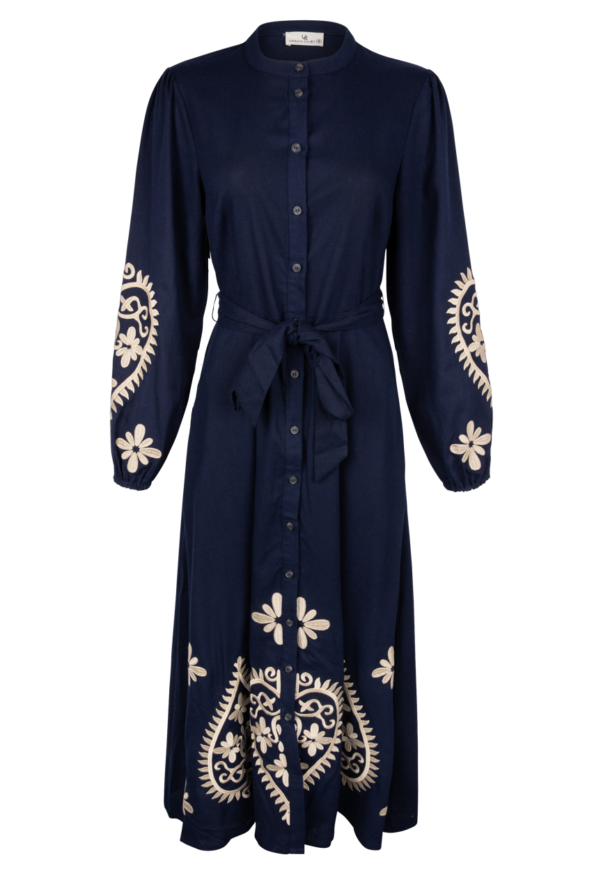 Urban Daizy Embroidered Paisley Maxi Dress