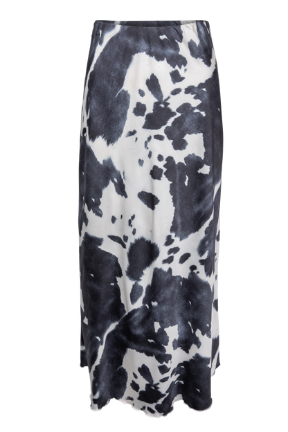 Raisonnel Cow Print Midi Slip Skirt