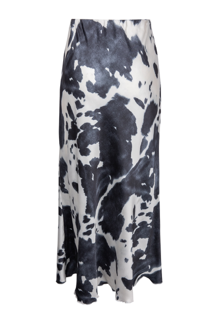 Raisonnel Cow Print Midi Slip Skirt