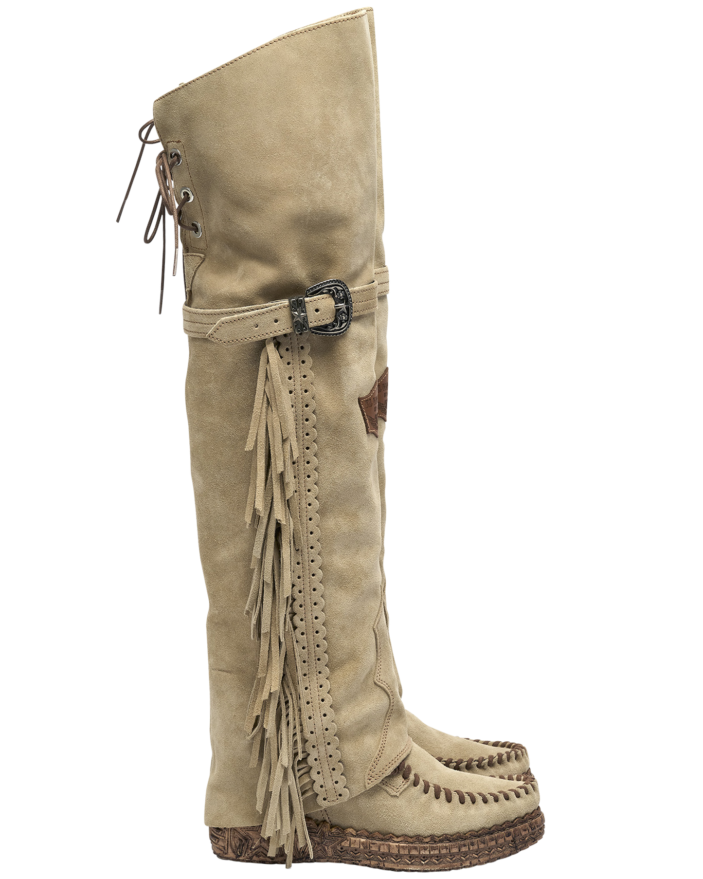 El Vaquero Coleen Silverstone Corda Moccasin Boots