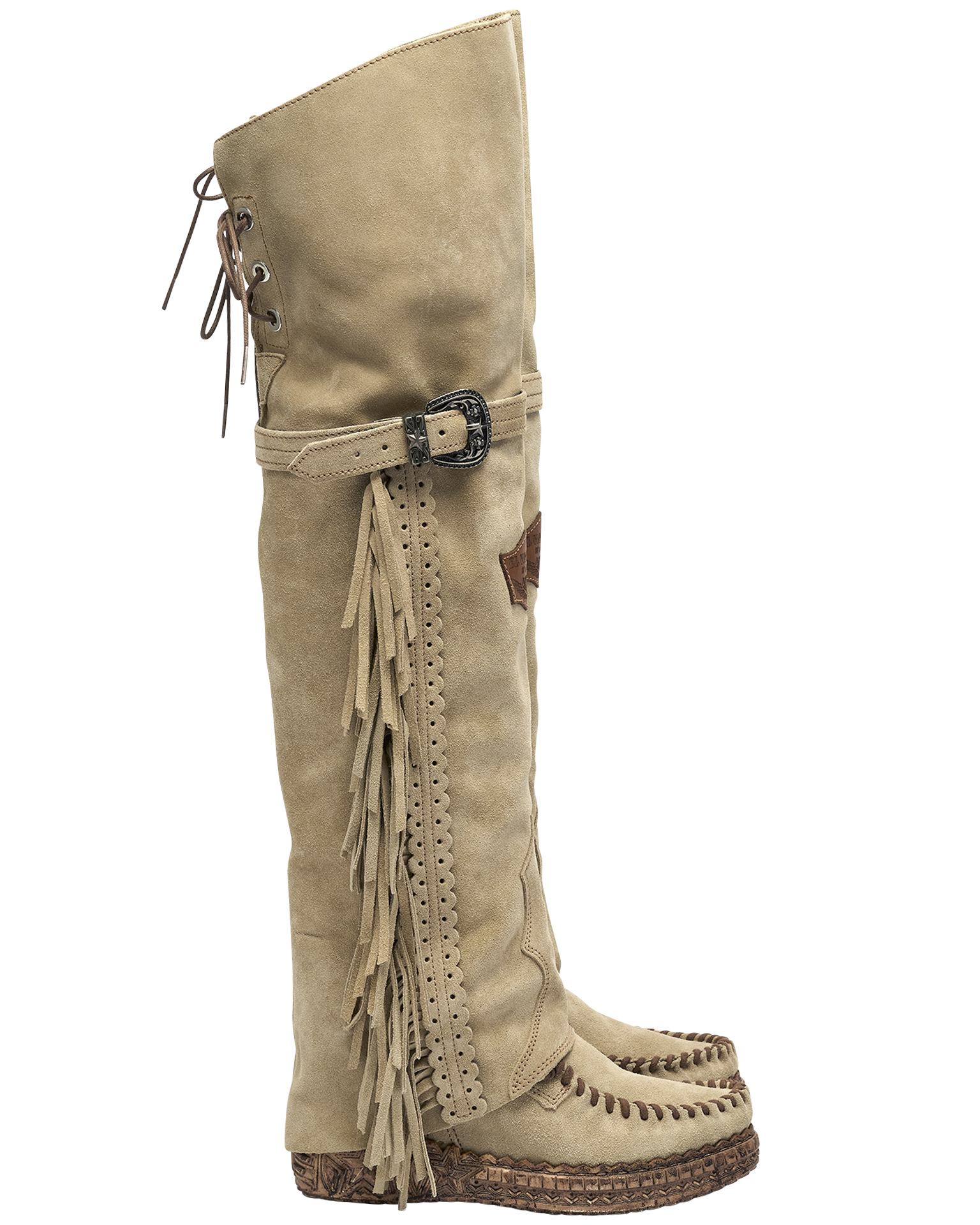 El Vaquero Coleen Silverstone Corda Moccasin Boots
