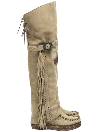 El Vaquero Coleen Silverstone Corda Moccasin Boots