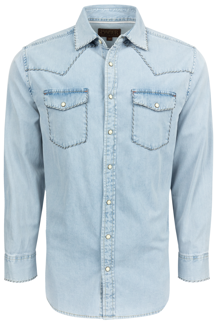 Madison Creek Branson Whipstitch Denim Shirt