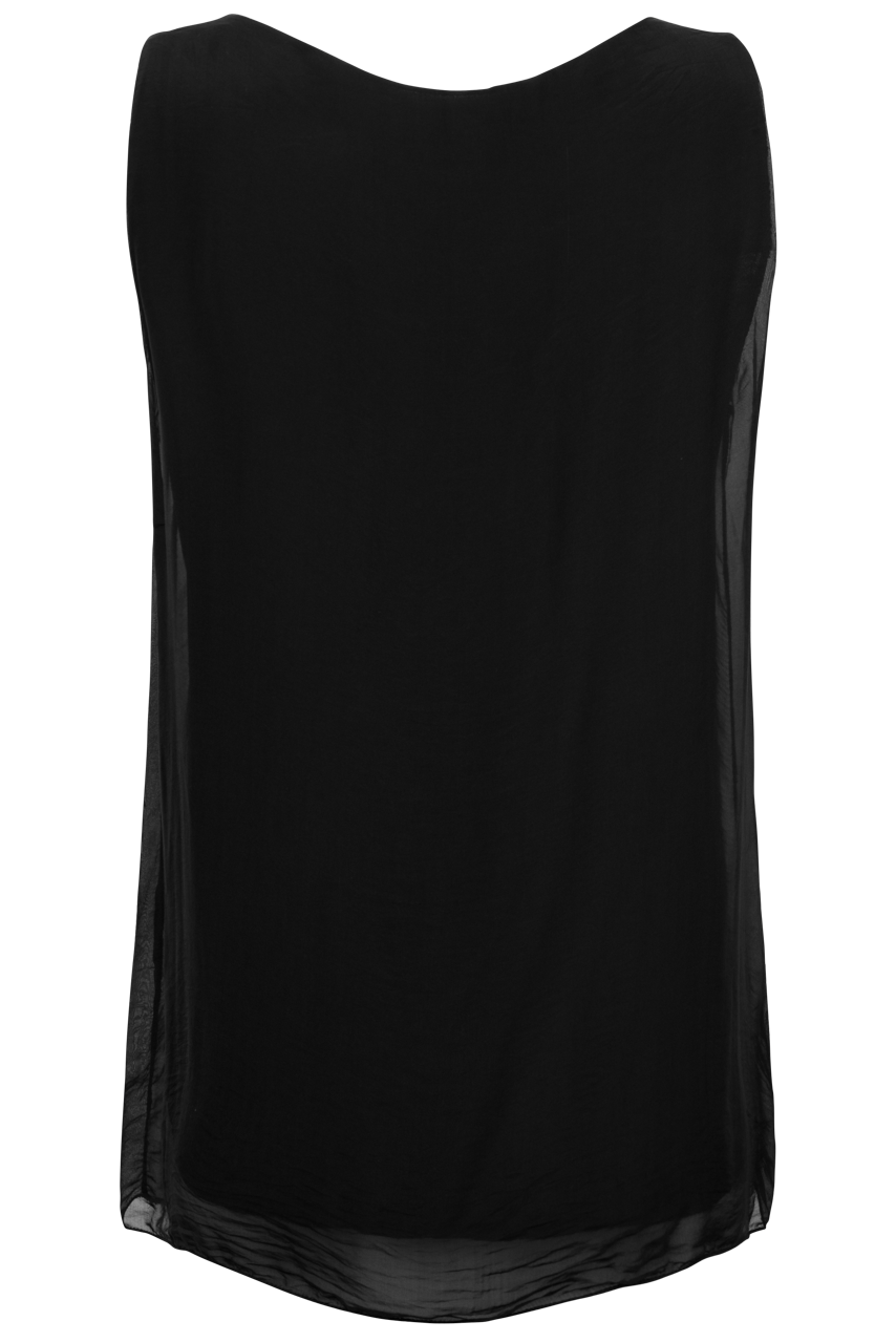 Gigi Sleeveless V-Neck Silk Top