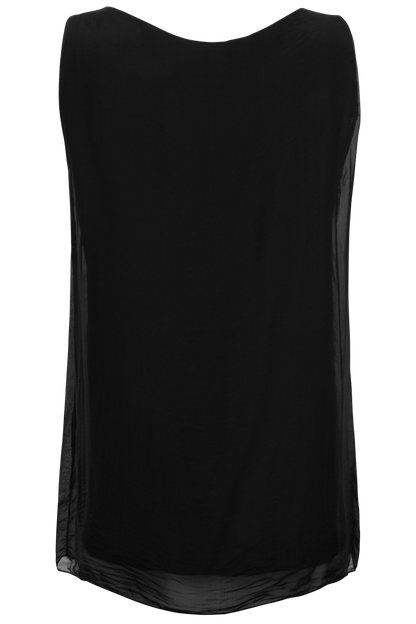 Gigi Sleeveless V-Neck Silk Top