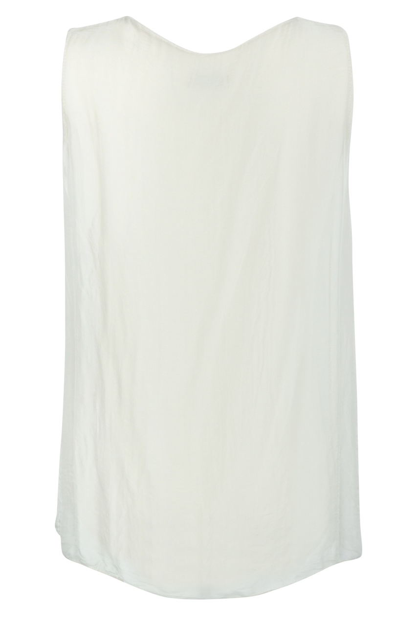 Gigi Sleeveless V-Neck Silk Top