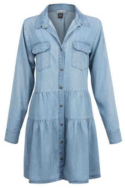 Tasha Polizzi Darius Denim Tencel Shirt Dress