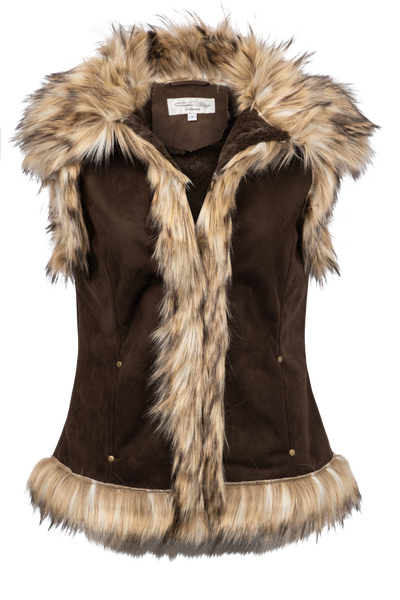 Tasha Polizzi Women's Luxe orders Faux Fur Vest Turquoise Size Medium