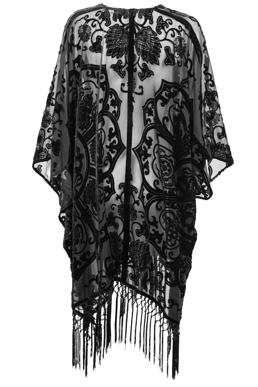 Paparazzi Floral Velvet Kimono