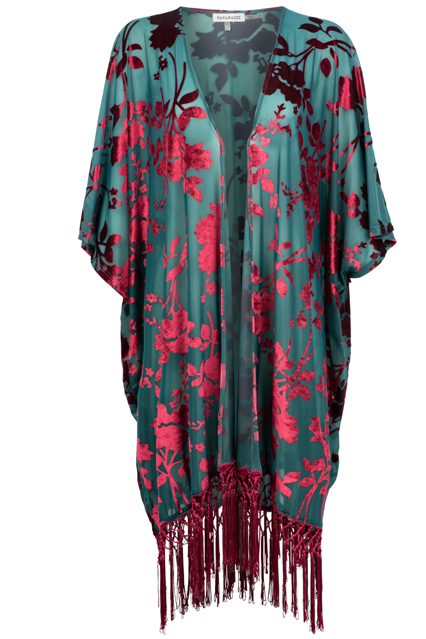 Paparazzi Floral Velvet Western Kimono | Pinto Ranch