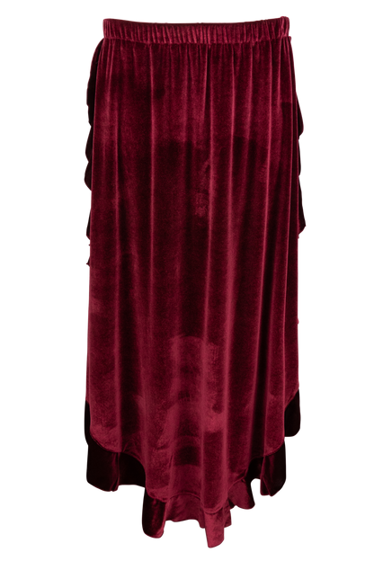 Tasha Polizzi Red Velvet Maxi Skirt