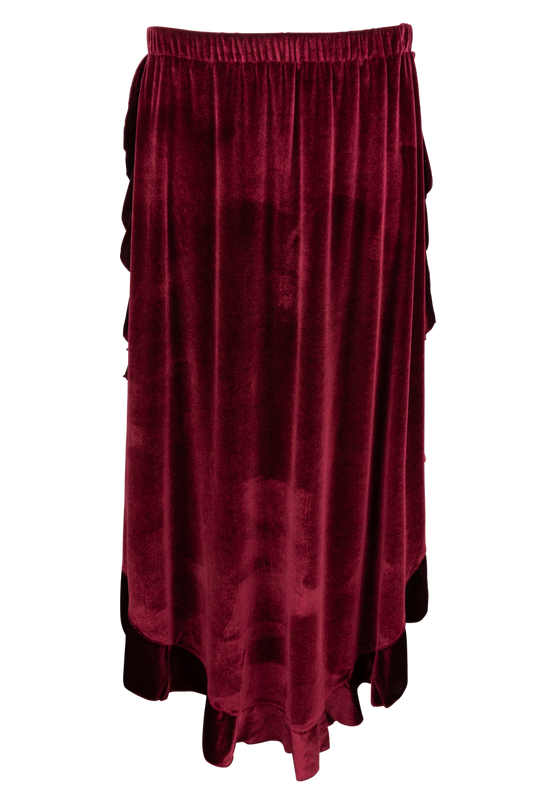 Tasha Polizzi Red Velvet Maxi Skirt