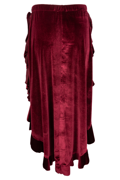 Tasha Polizzi Red Velvet Maxi Skirt