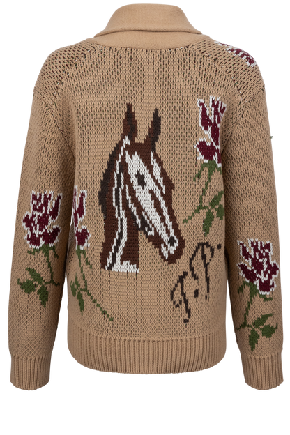 Tasha Polizzi Sunny Rose Horse Sweater Cardigan