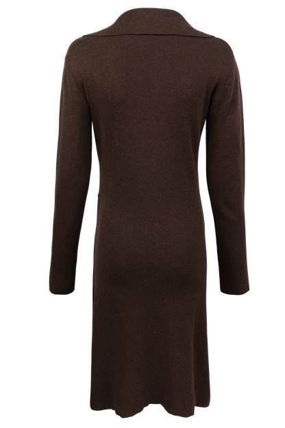 Tasha Polizzi Chocolate Knit Wrap Dress